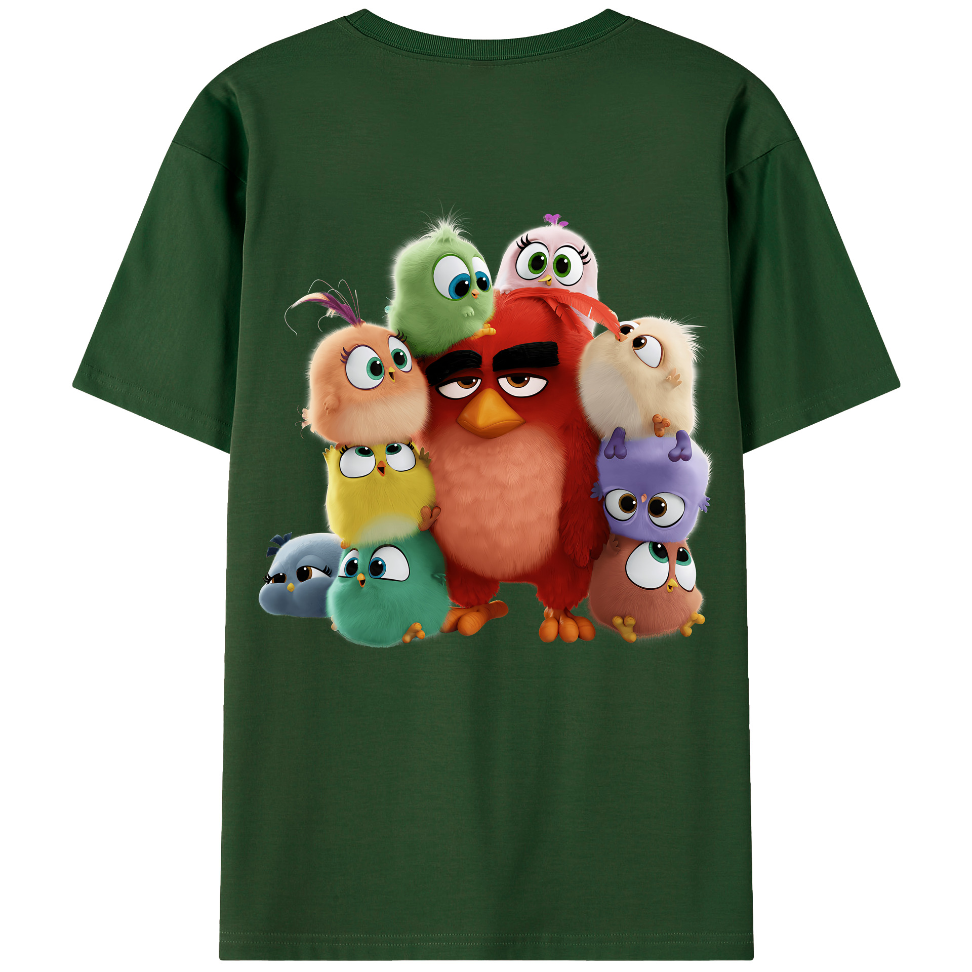 （画像用） Angry Birds アングリーバード 綿100％半袖Tシャツ（背面プリント）